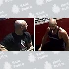 Two white, bald men; one with a black t-shirt and one with a black vest. 