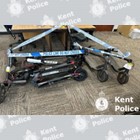 Some of the seized e-scooters
