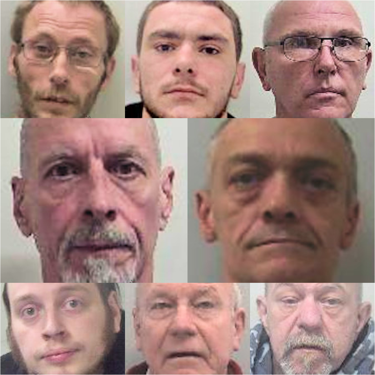Multiple child sex offenders have been jailed for a combined total of 100 years