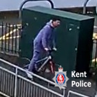 Man riding bike