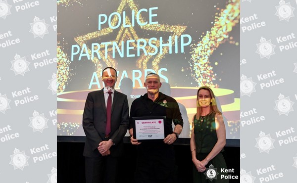 Martin Pemble accepting his award latest
