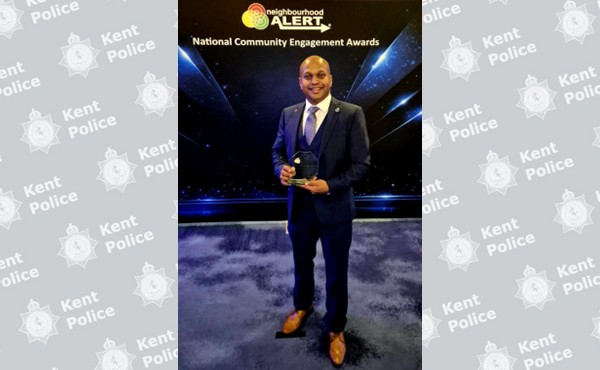 PC Ranaweera accepting his award latest