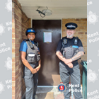 Officers at the property in Swanscombe