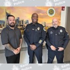 Three police officers standing together