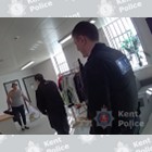 Amos Smith being arrested