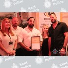 PC Carrie Knight, PC Dan Hunt, Savas Seker from The King's Head, Natalie McCarthy from Pubwatch and Ali Sucu from The King's Head.