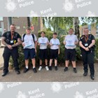 Pupils with officers
