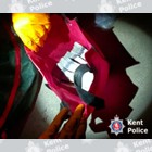 Around £25,000 of notes found in a bag.