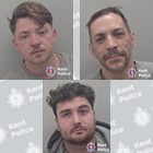 Three custody images of jailed men