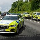 Patrol cars on the motorway